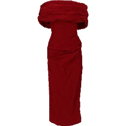 ABITO OFF-SHOULDER MIDI DRAPPEGGIATO