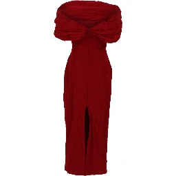 ABITO OFF-SHOULDER MIDI DRAPPEGGIATO