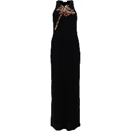 ABITO CON DETTAGLIO PALMA IN PAILLETTES