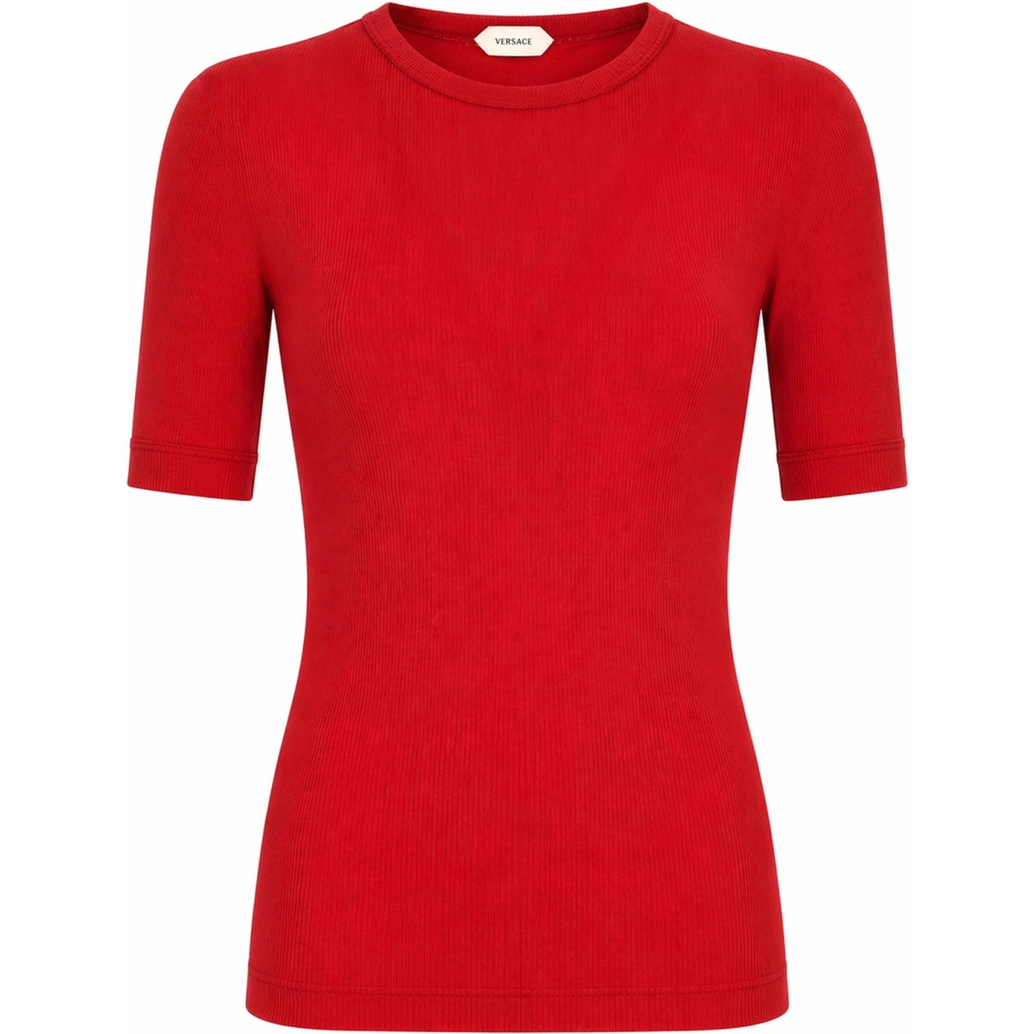 T-SHIRT IN LANA A COSTE CON RICAMO