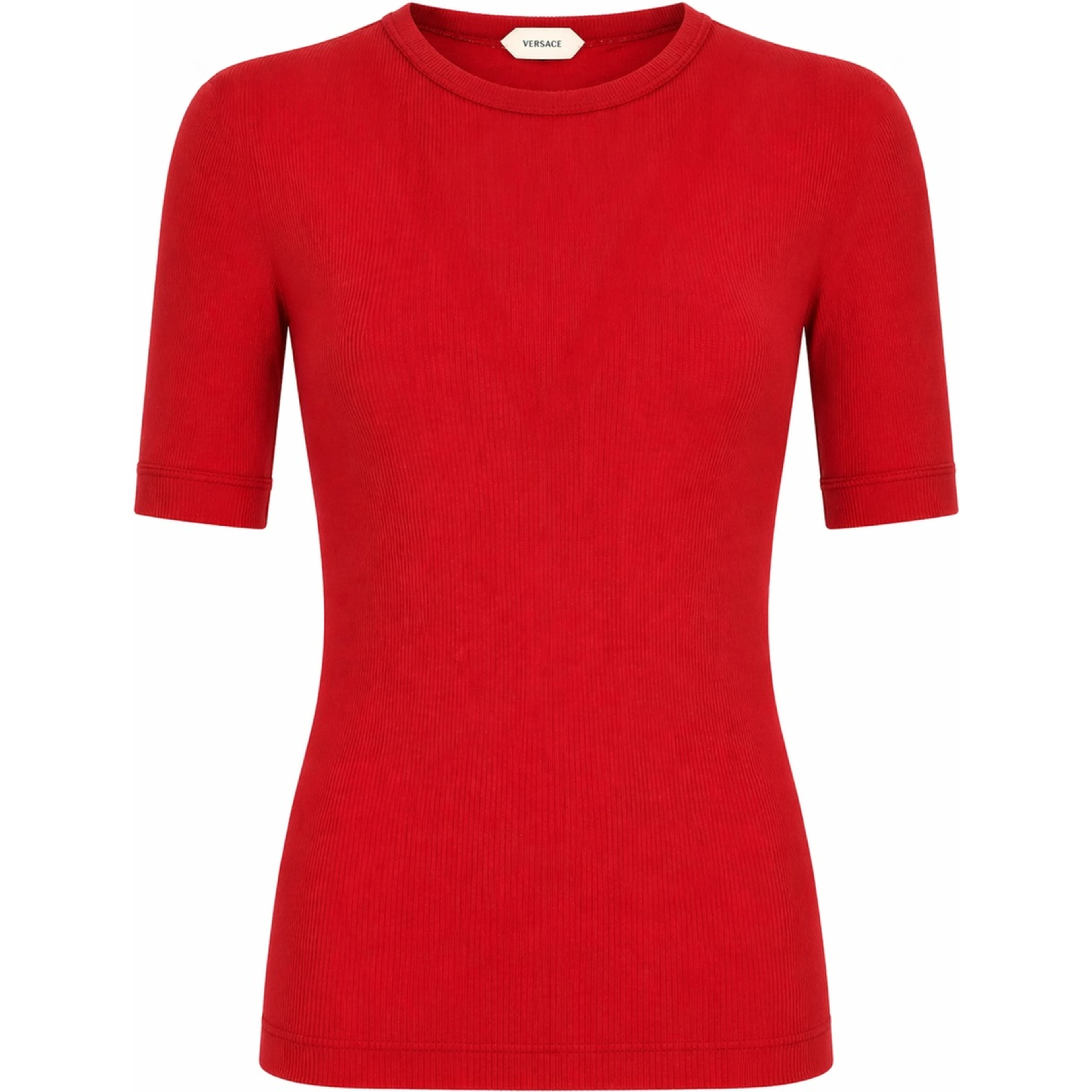 T-SHIRT IN LANA A COSTE CON RICAMO