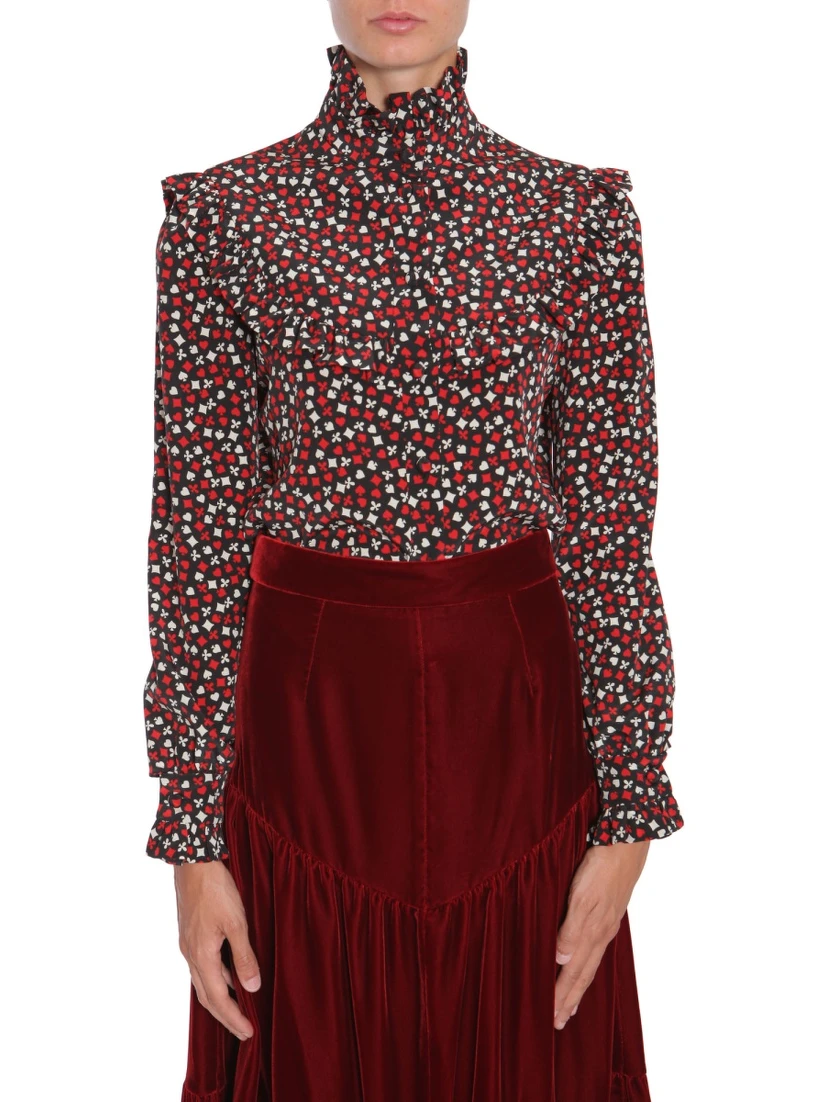 STAND UP COLLAR BLOUSE