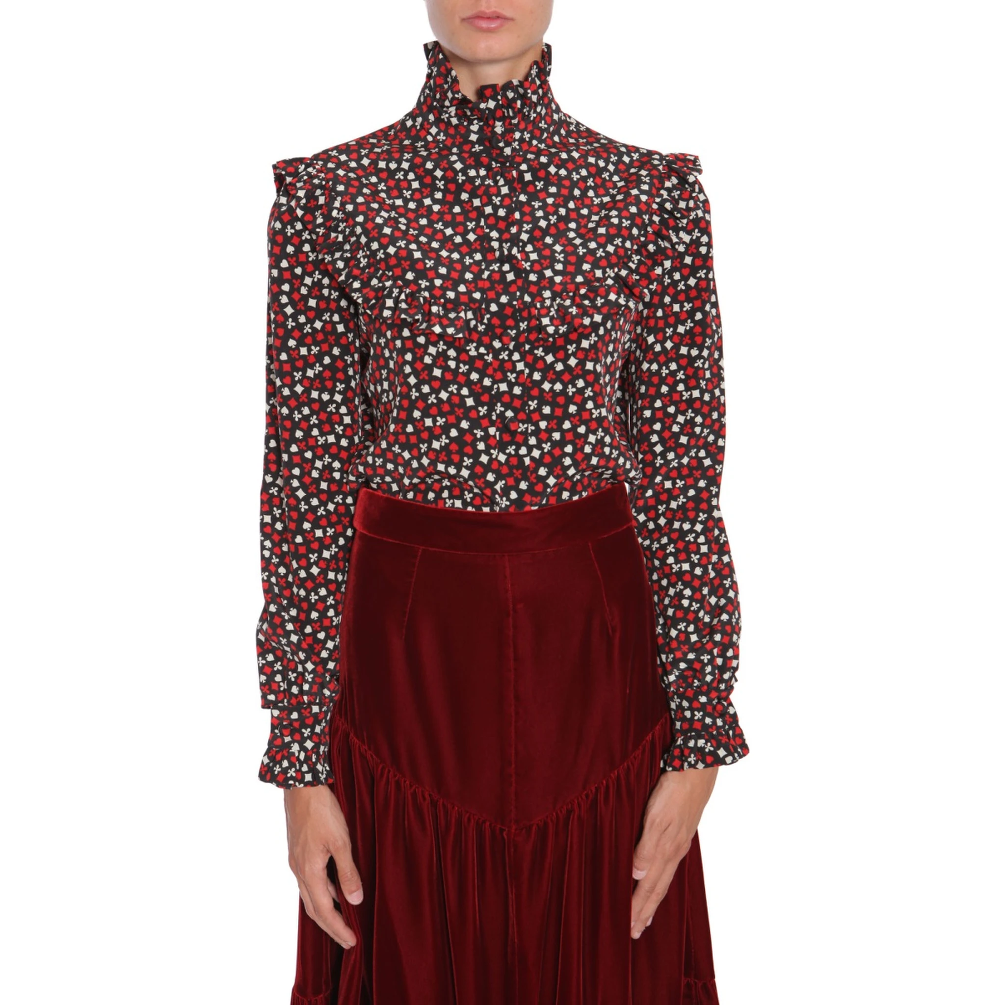 STAND UP COLLAR BLOUSE