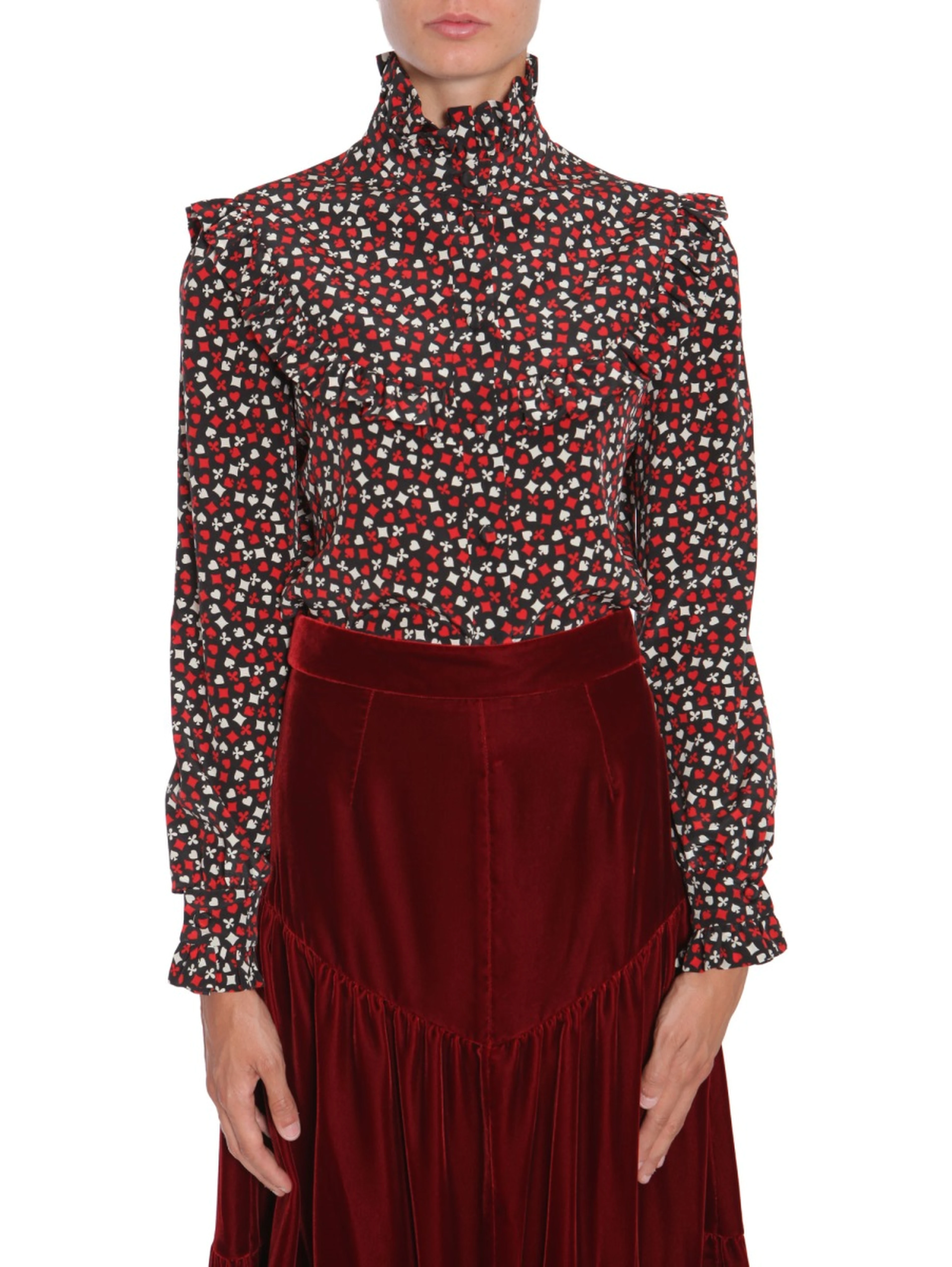 STAND UP COLLAR BLOUSE