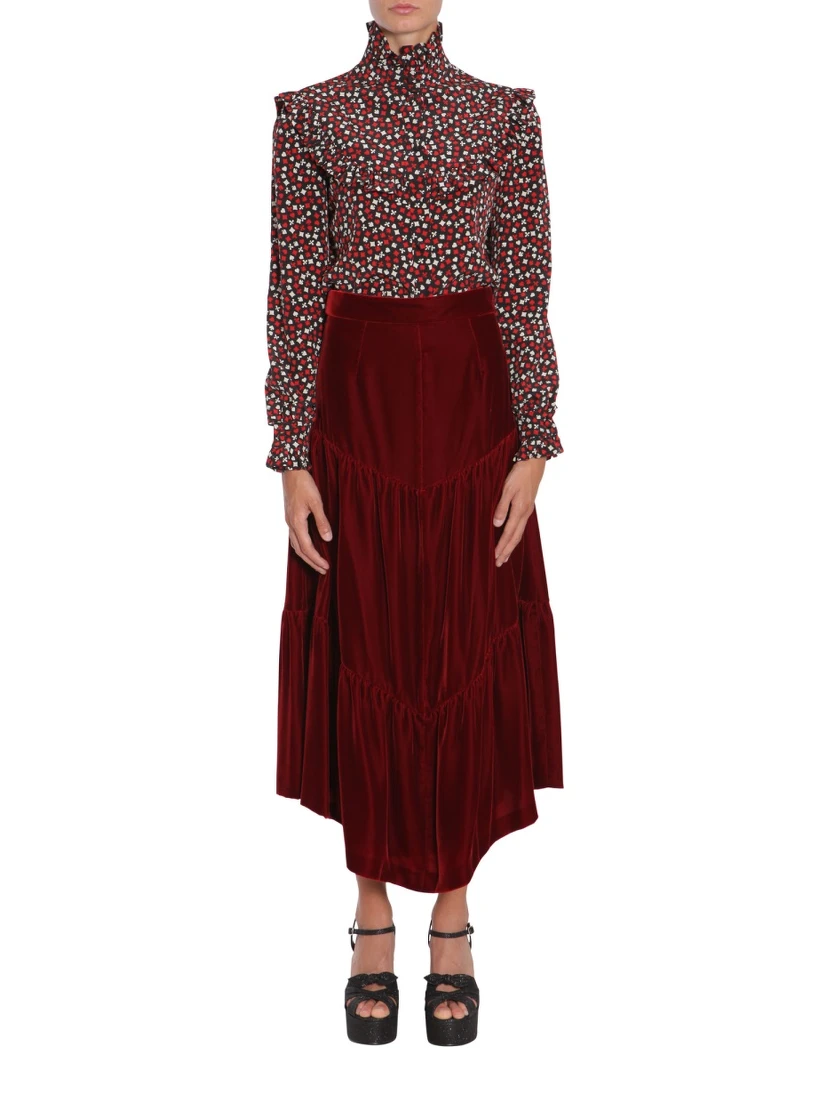 STAND UP COLLAR BLOUSE