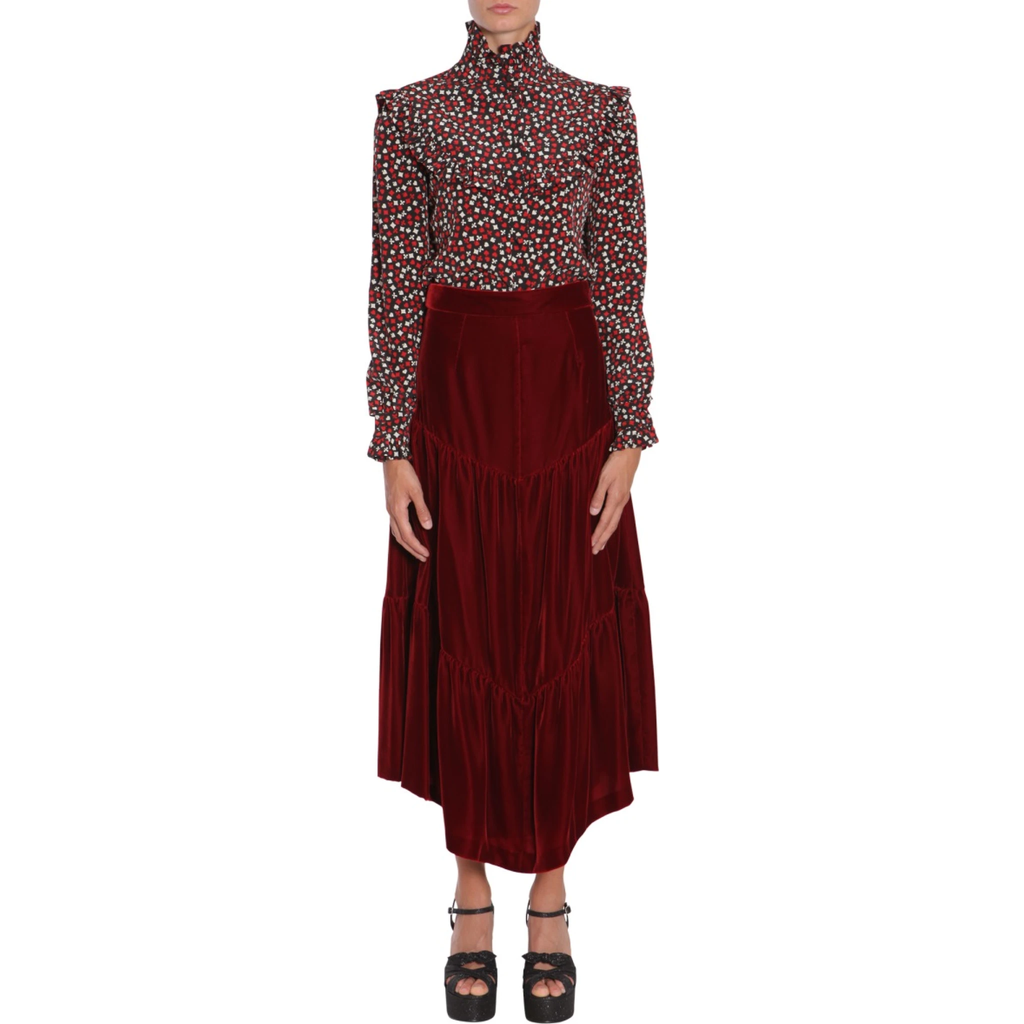 STAND UP COLLAR BLOUSE