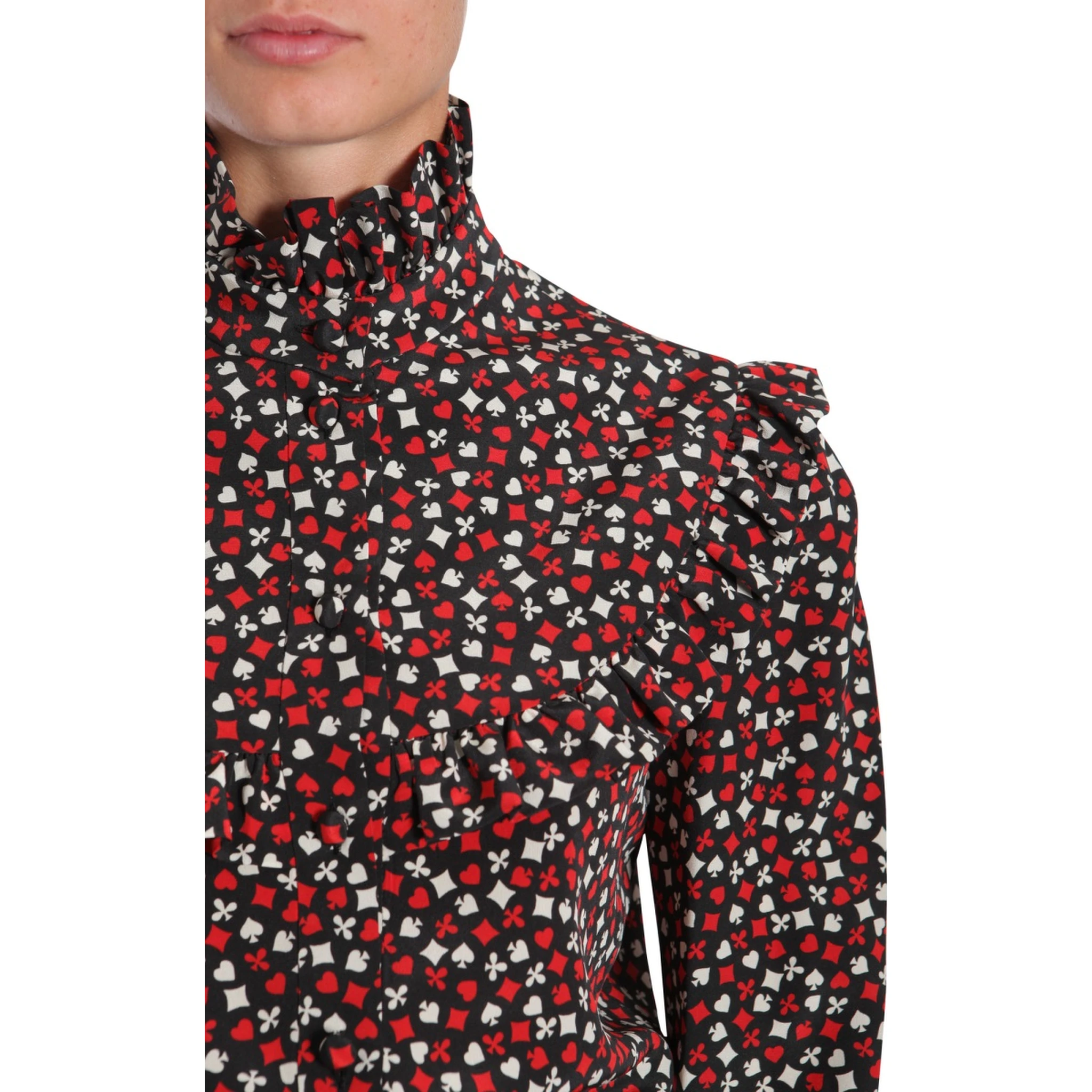 STAND UP COLLAR BLOUSE