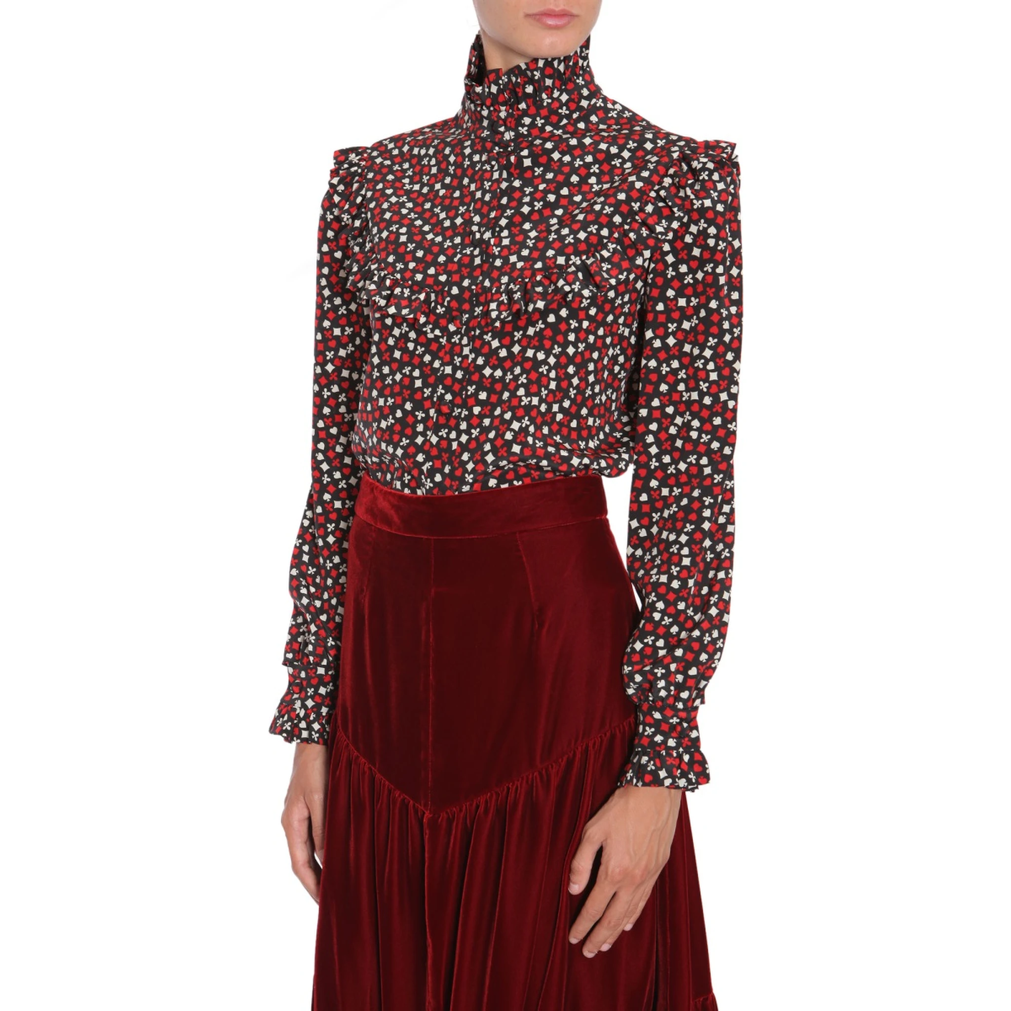 STAND UP COLLAR BLOUSE