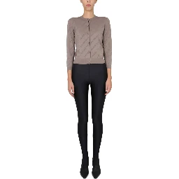 ALLOVER LOGO CROPPED CARDIGAN