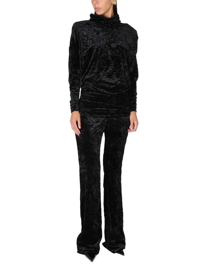 VELVET TURTLENECK TOP