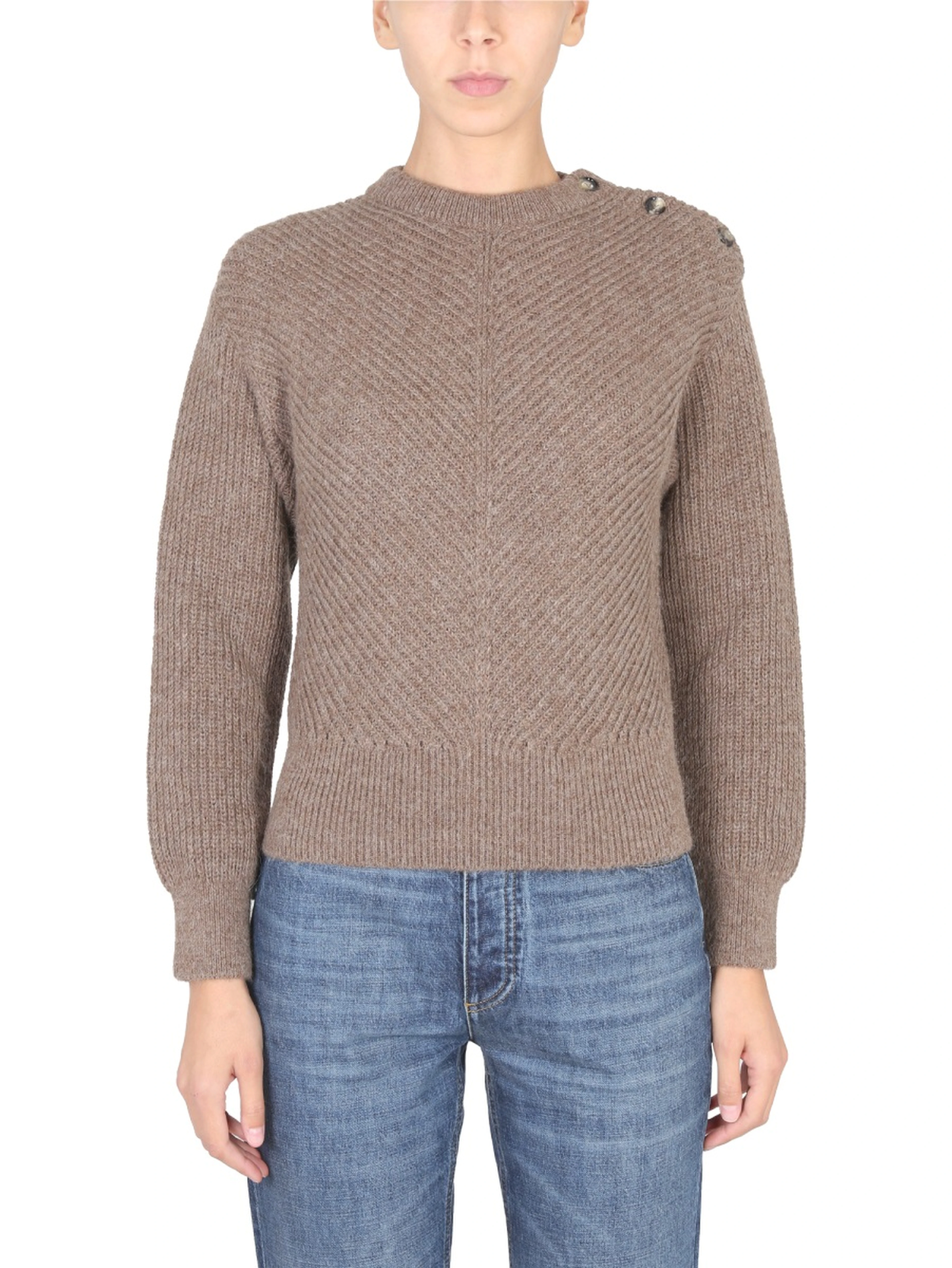 ALPACA KNIT WITH CHEVRON PATTERN