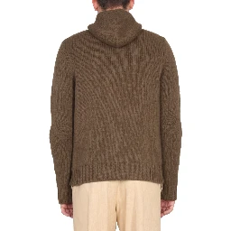 TEXTURED JERSEY WITH HOOD