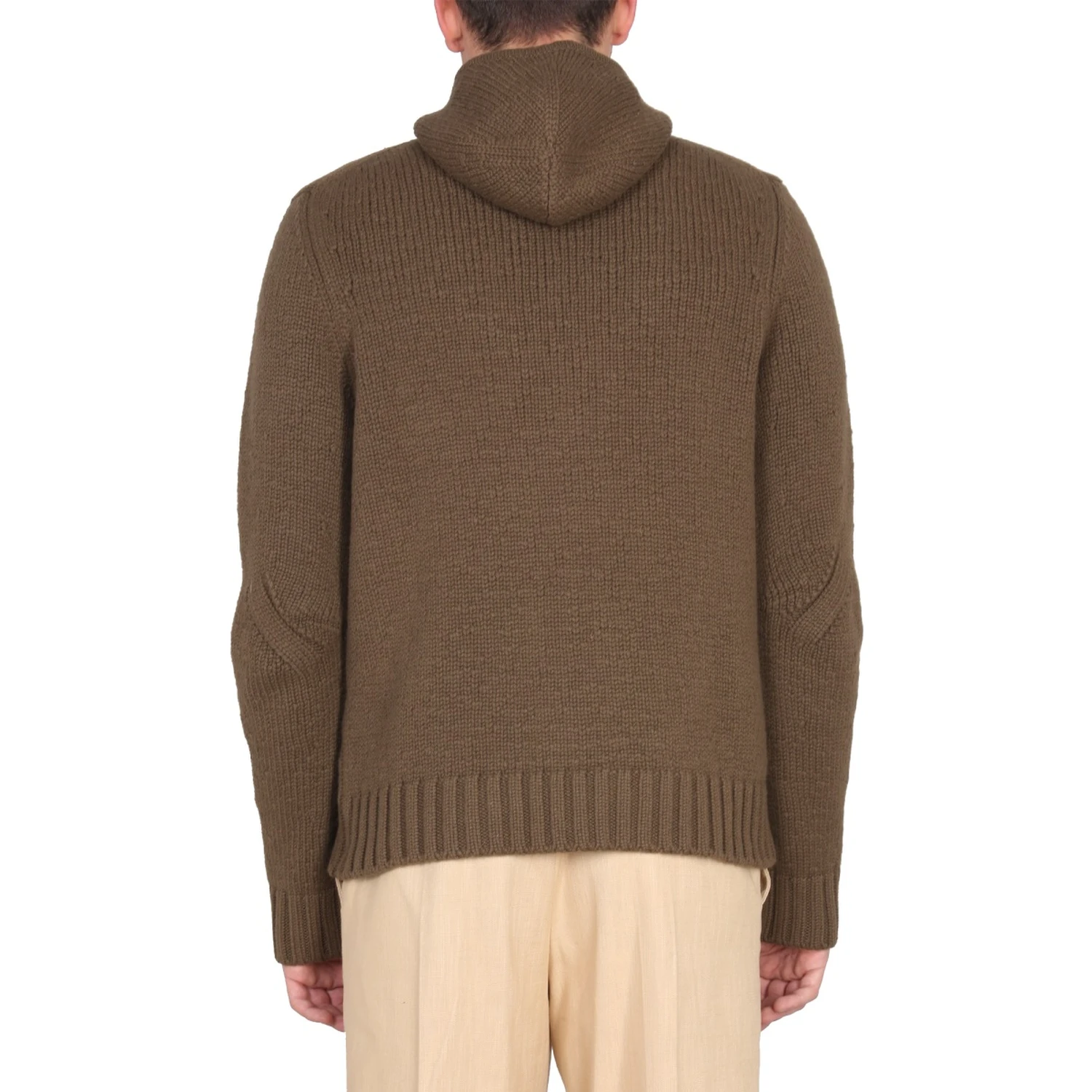 TEXTURED JERSEY WITH HOOD