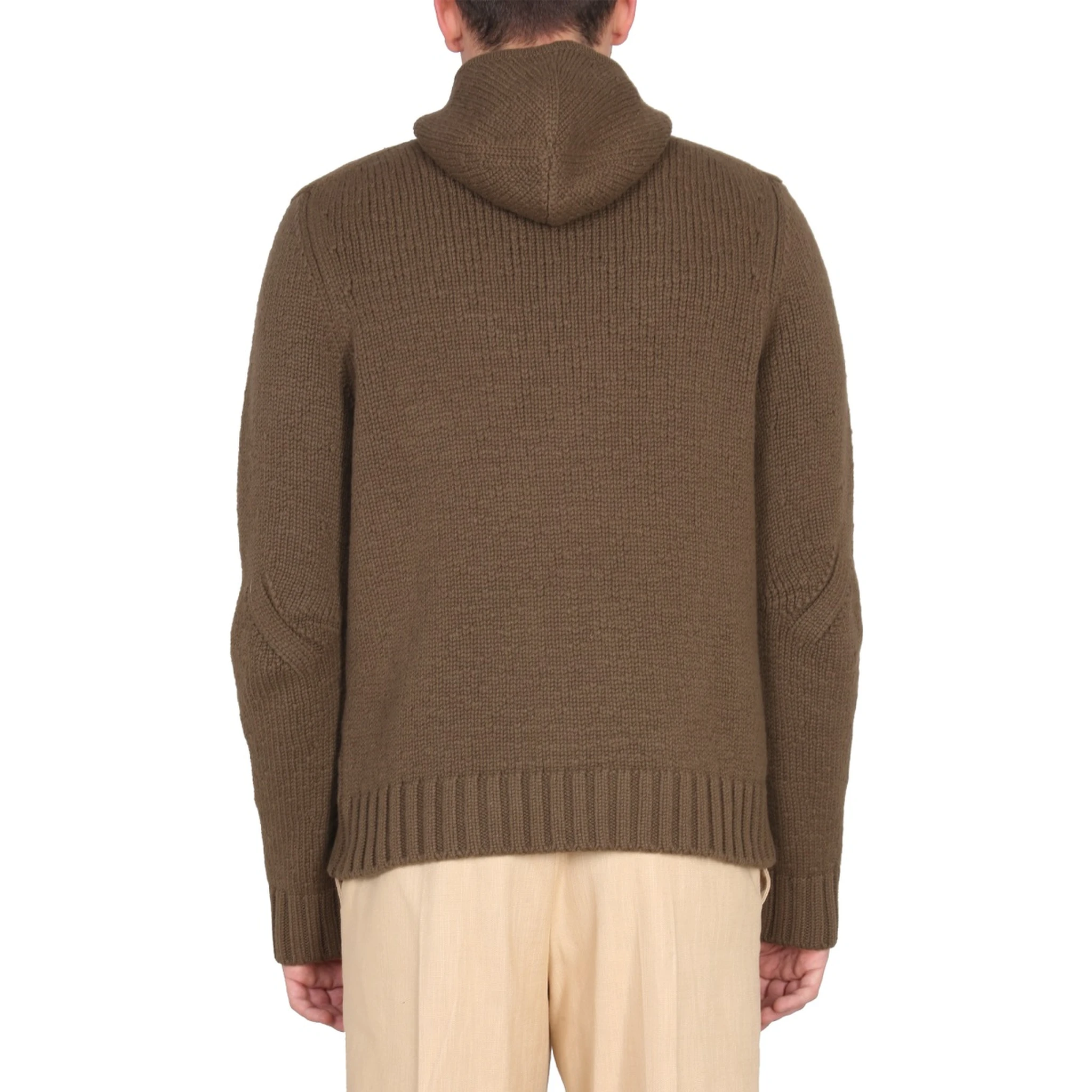 TEXTURED JERSEY WITH HOOD