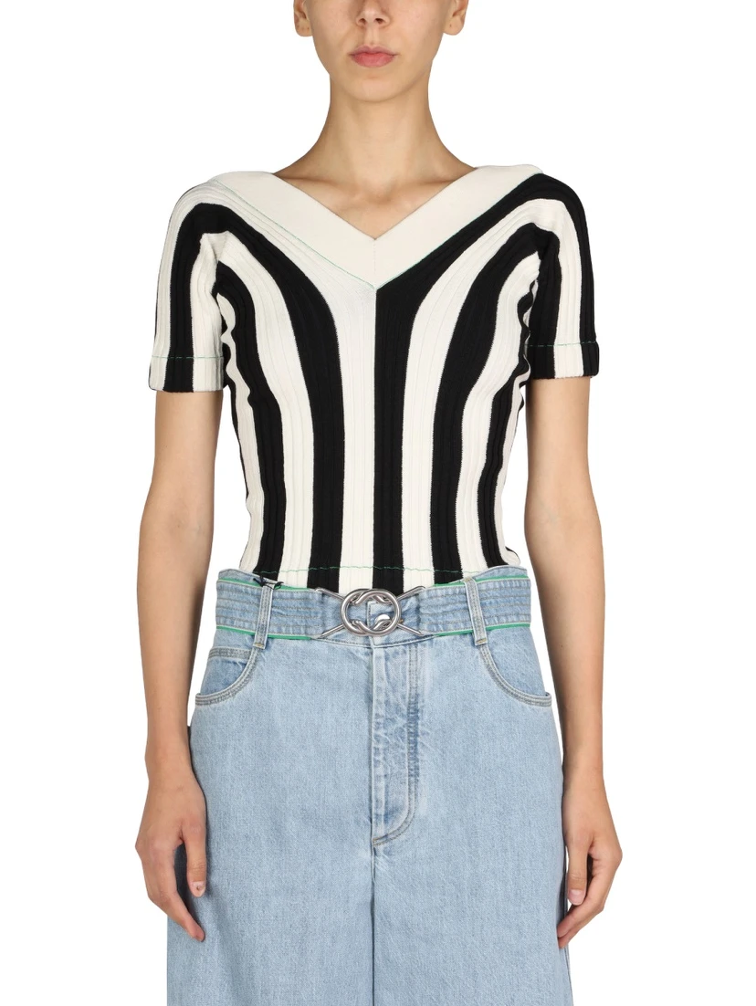 STRIPED PATTERN TOP