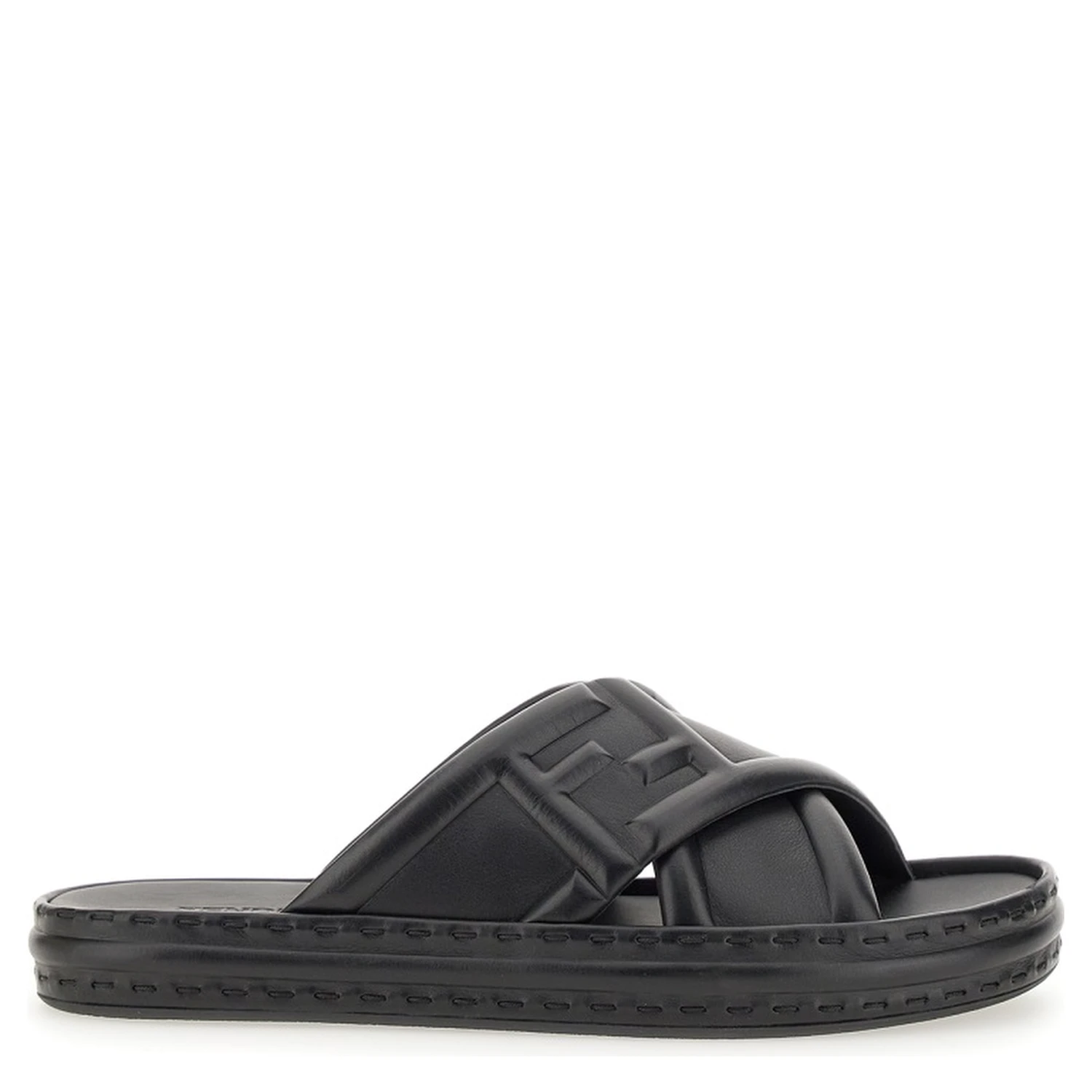 BLACK LEATHER SANDAL