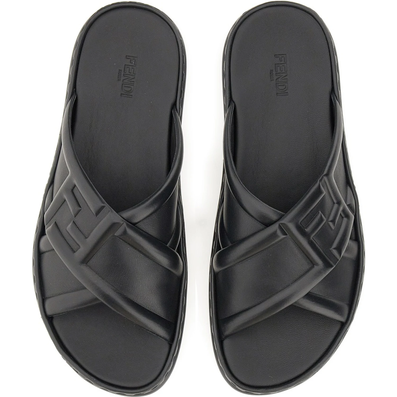 BLACK LEATHER SANDAL