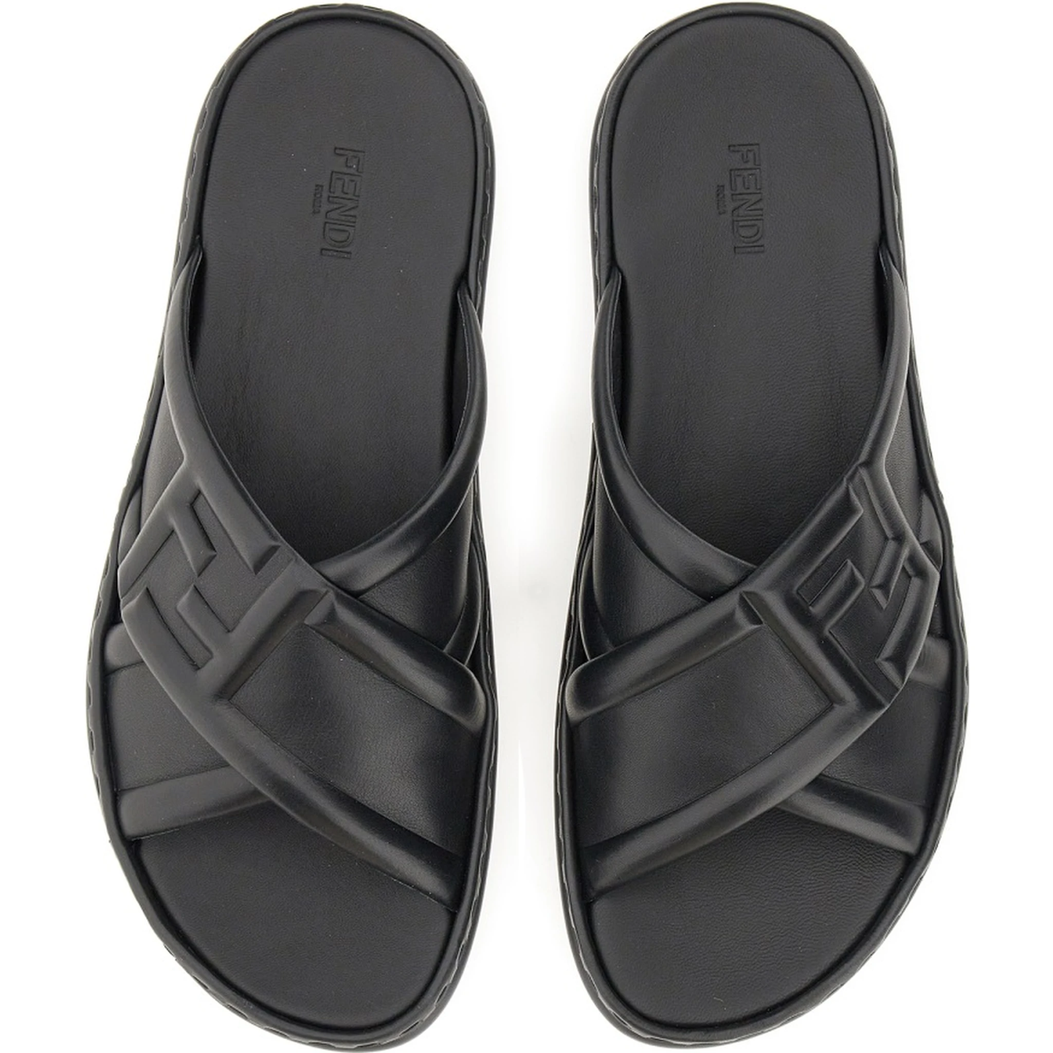 BLACK LEATHER SANDAL
