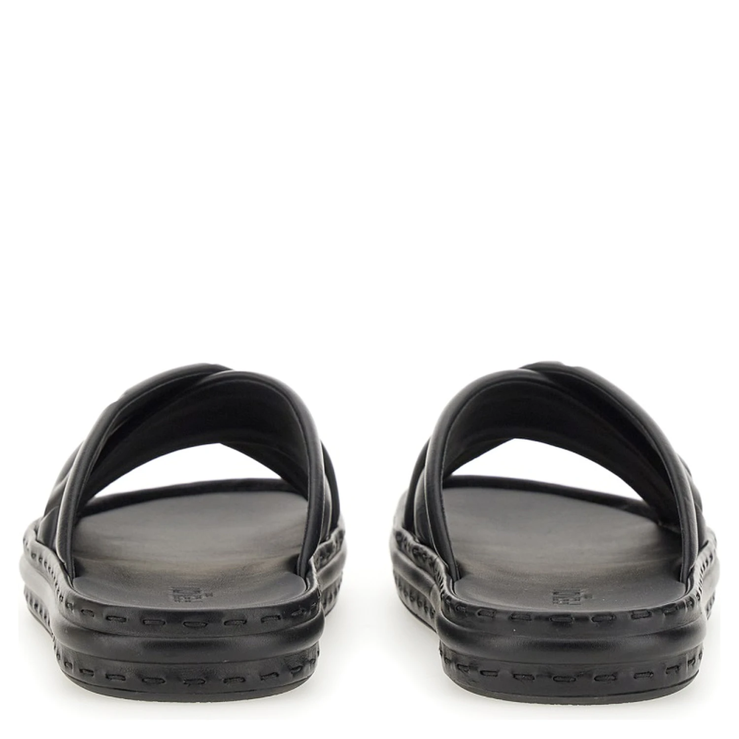 BLACK LEATHER SANDAL