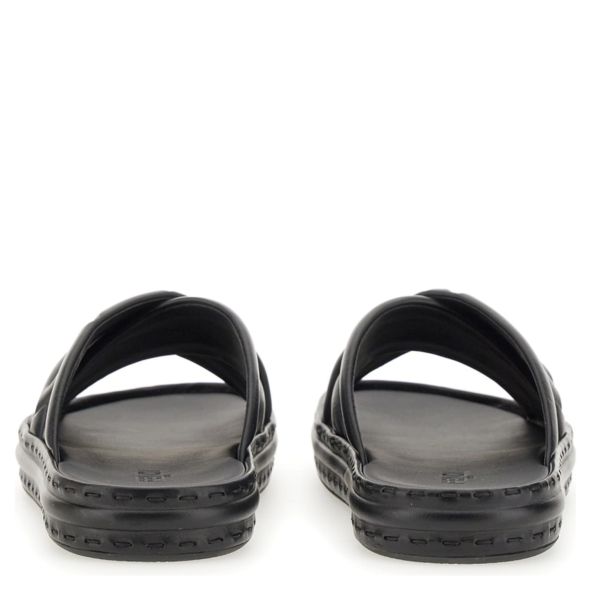 BLACK LEATHER SANDAL