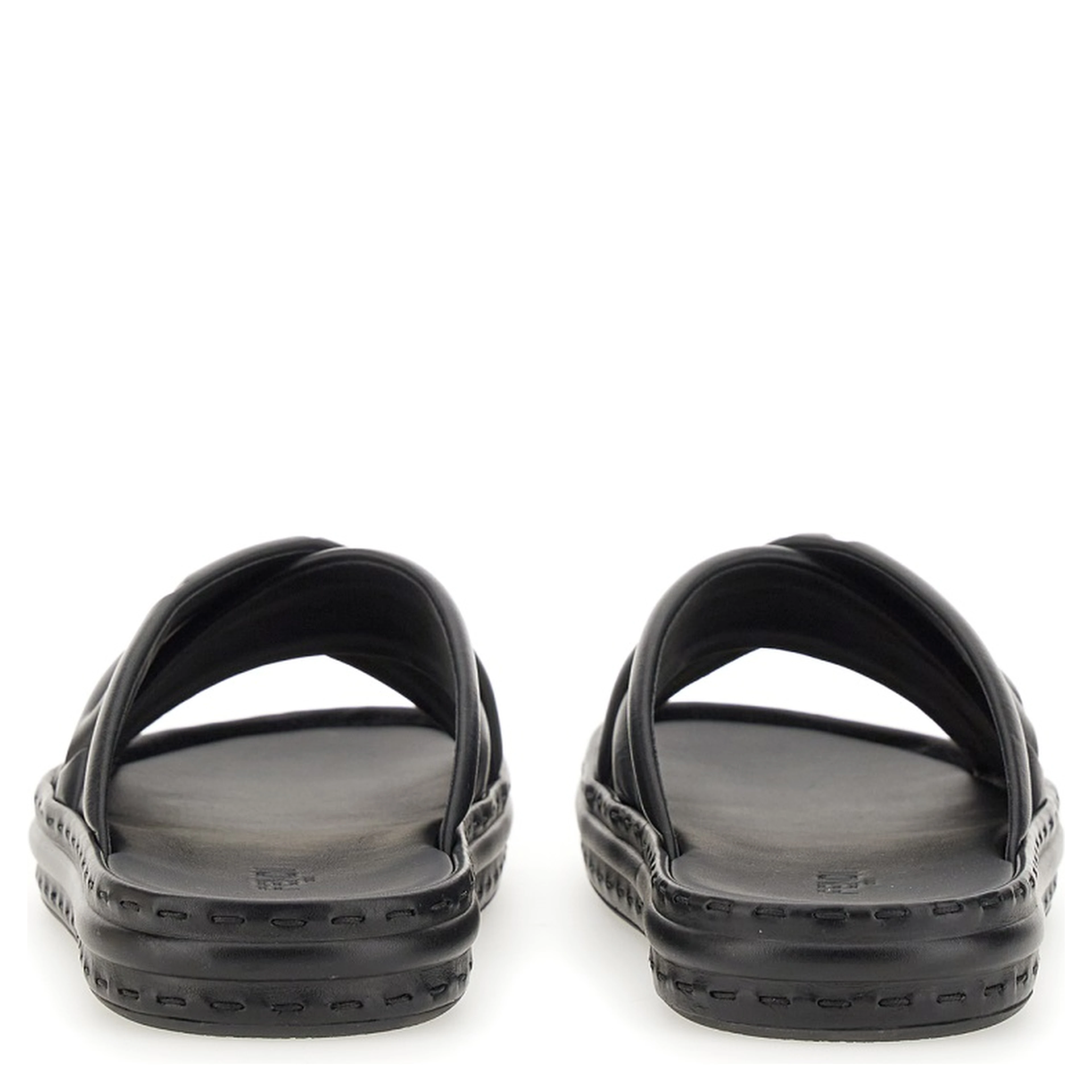 BLACK LEATHER SANDAL