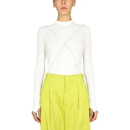 CONTRASTING SEAMS SWEATER