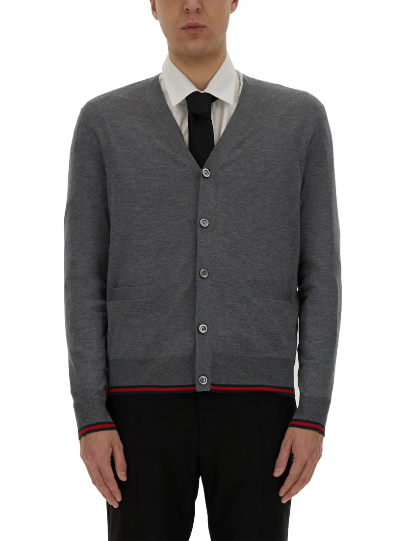 WEB PATTERN CARDIGAN
