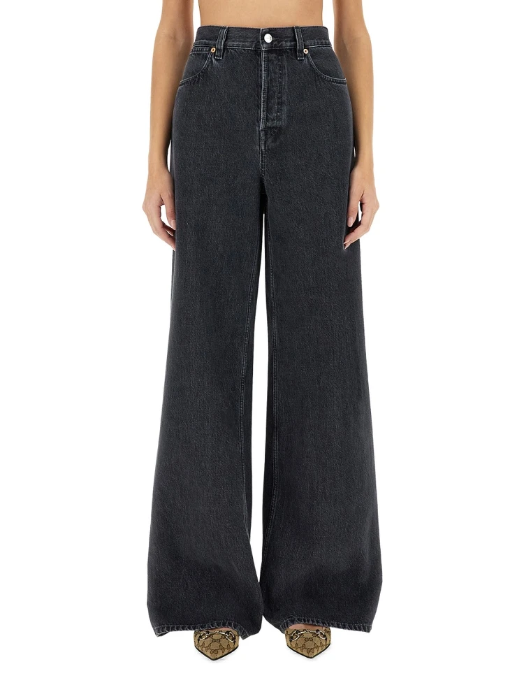 WIDE LEG DENIM PANTS