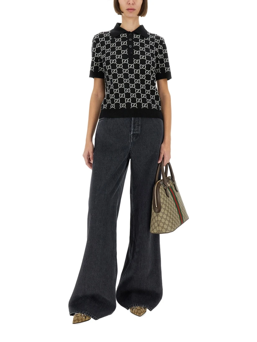 WIDE LEG DENIM PANTS