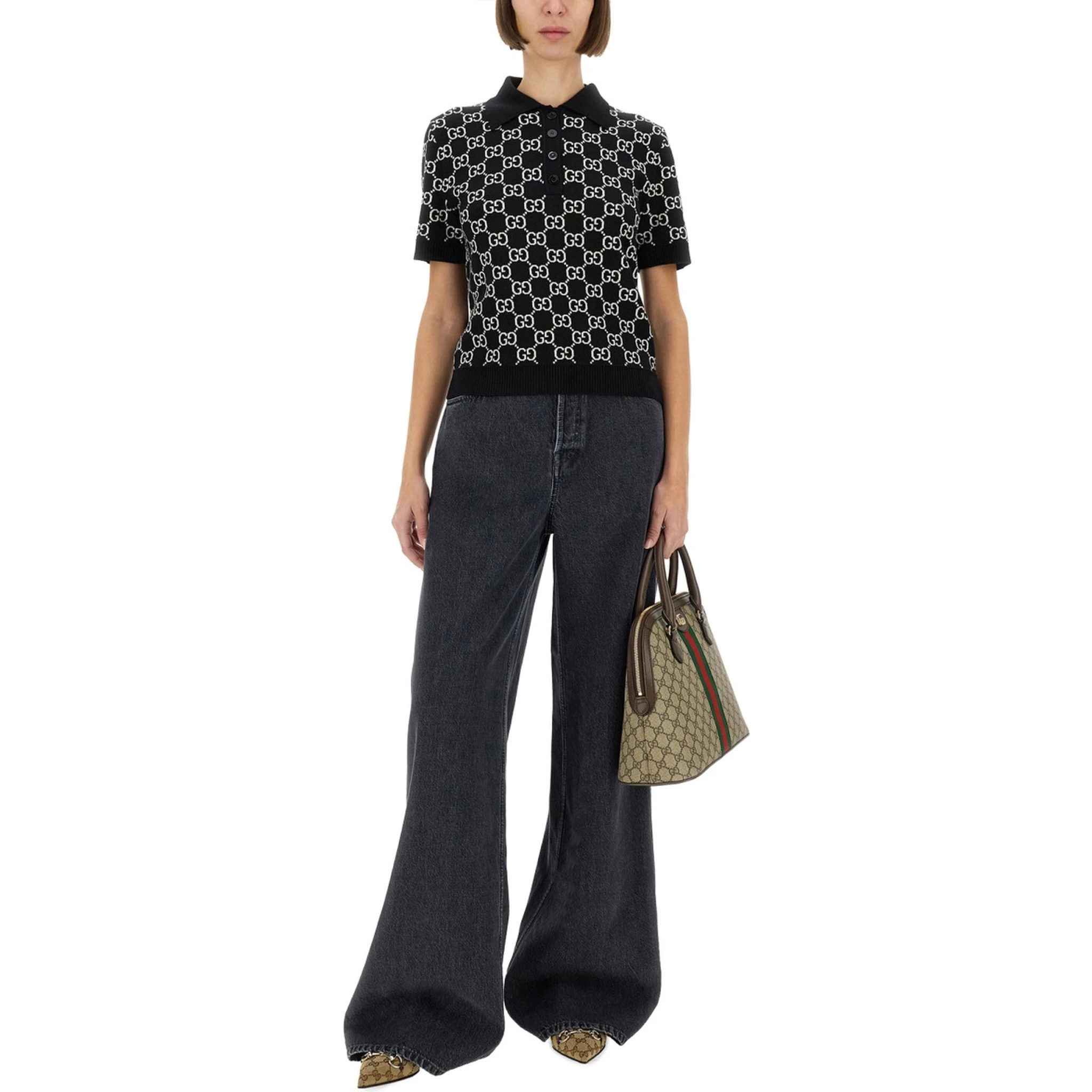 WIDE LEG DENIM PANTS