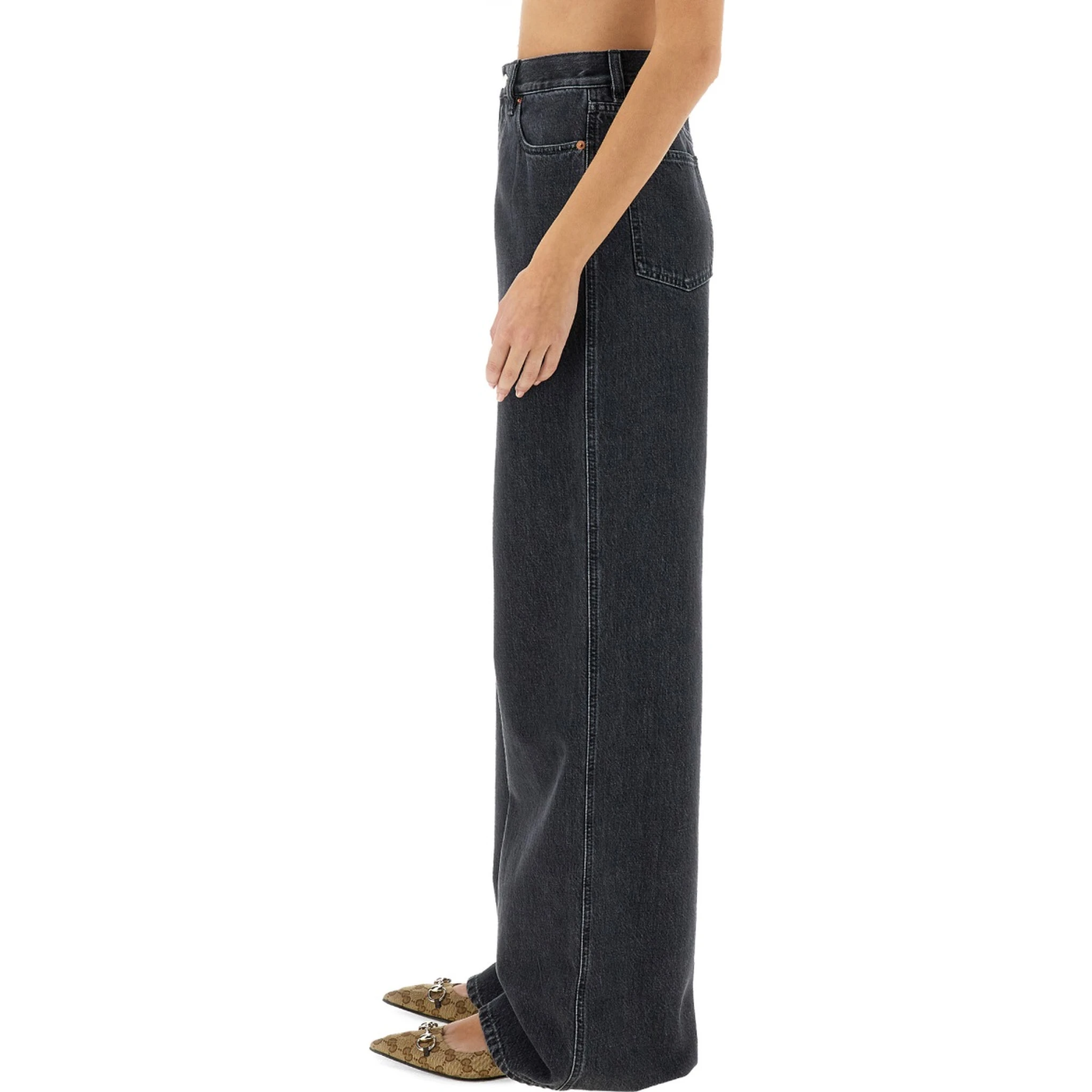 WIDE LEG DENIM PANTS