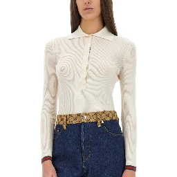 CASHMERE AND SILK POLO SHIRT