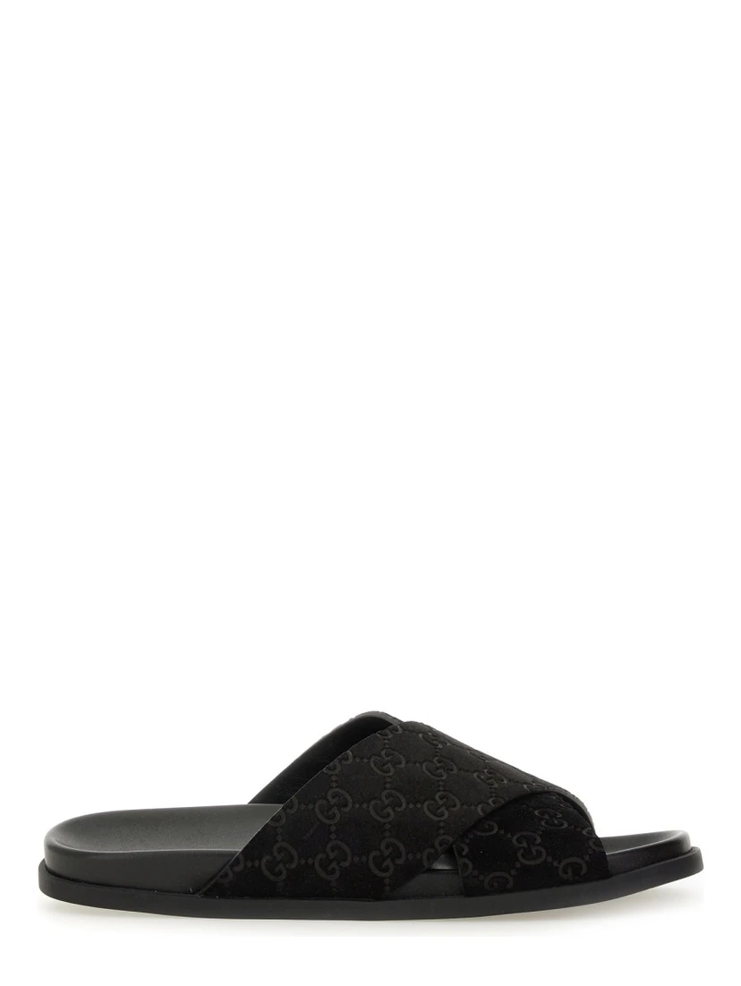 SANDAL SLIDER WITH GG PATTERN