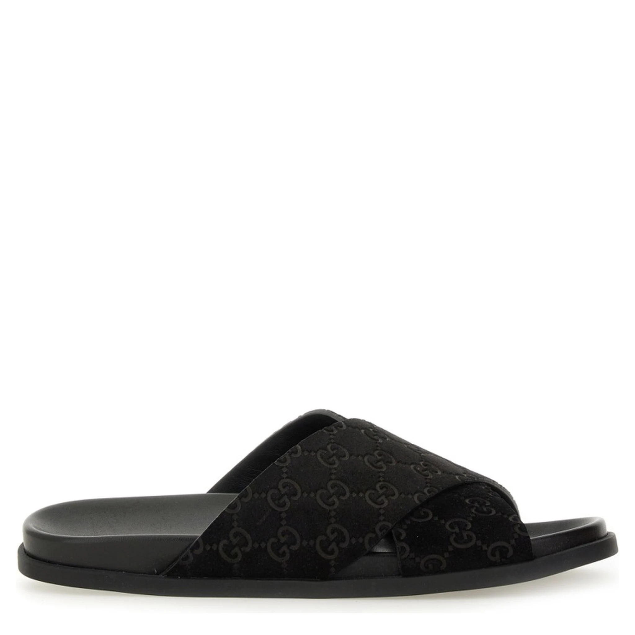 SANDAL SLIDER WITH GG PATTERN