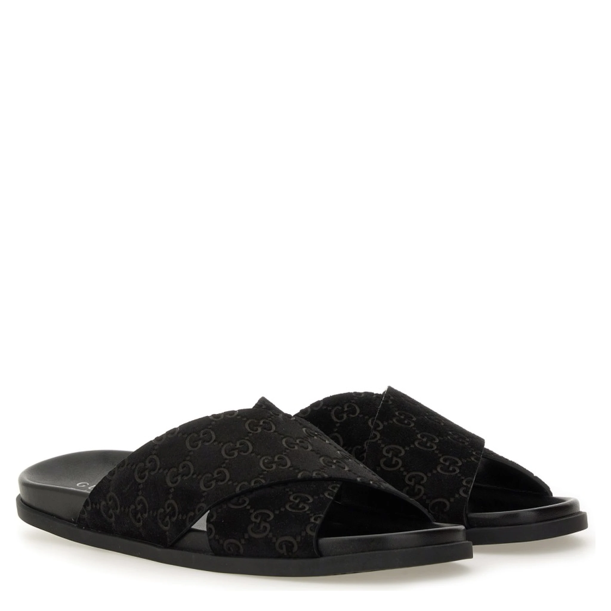 SANDAL SLIDER WITH GG PATTERN