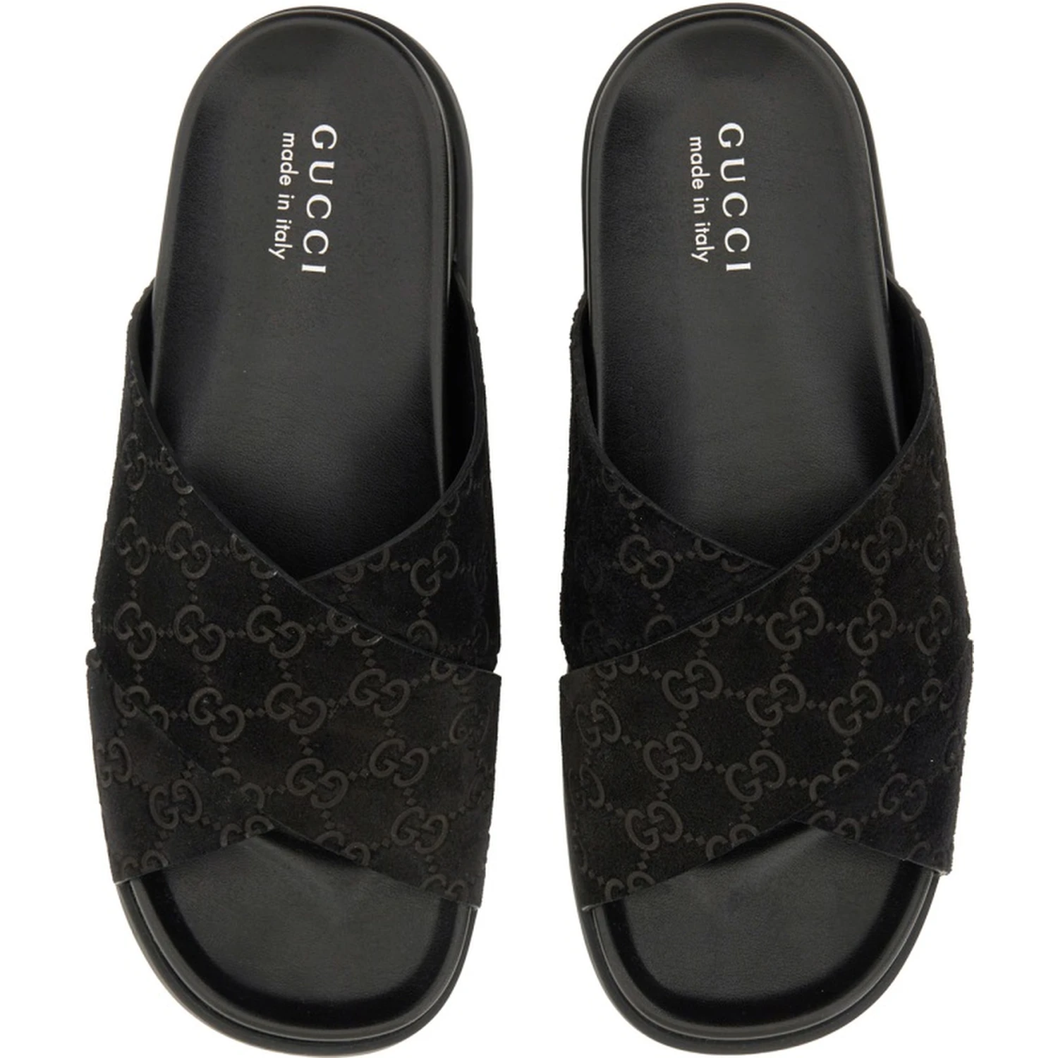SANDAL SLIDER WITH GG PATTERN