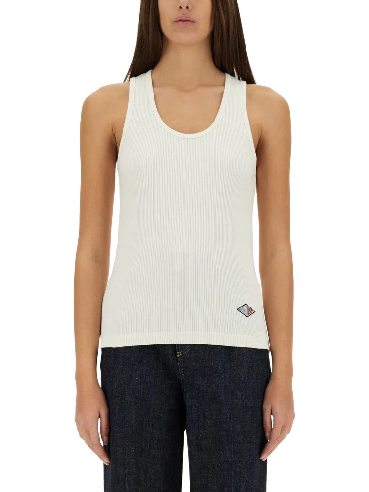 RIBBED COTTON JERSEY TOP