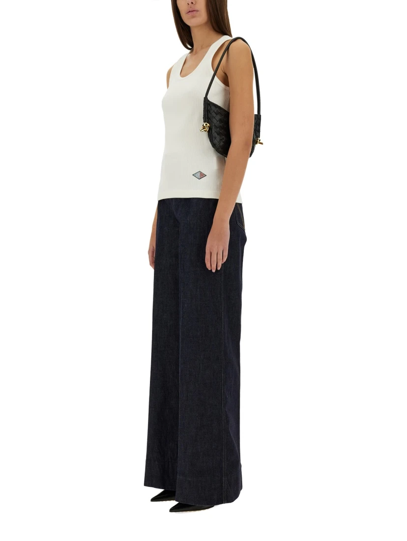 RIBBED COTTON JERSEY TOP