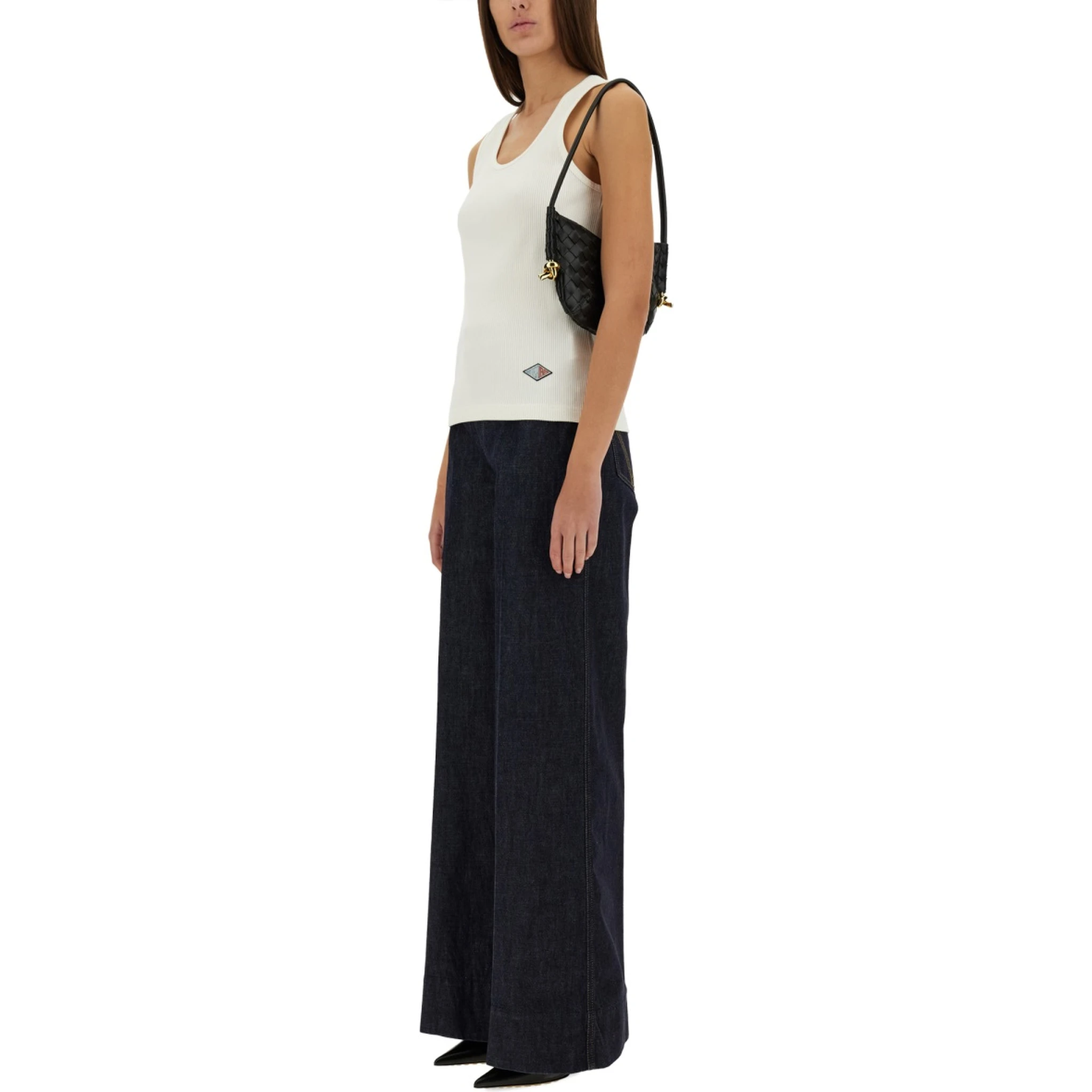 RIBBED COTTON JERSEY TOP