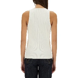 RIBBED COTTON JERSEY TOP