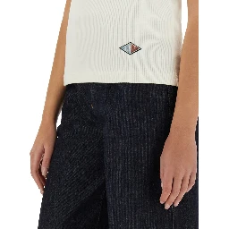 RIBBED COTTON JERSEY TOP