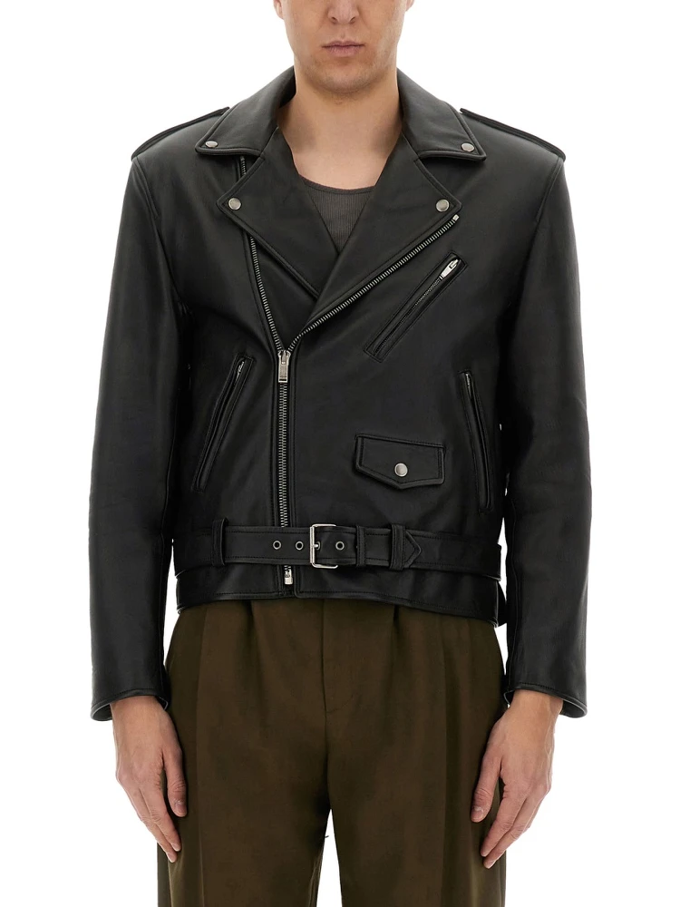 LEATHER BIKER JACKET