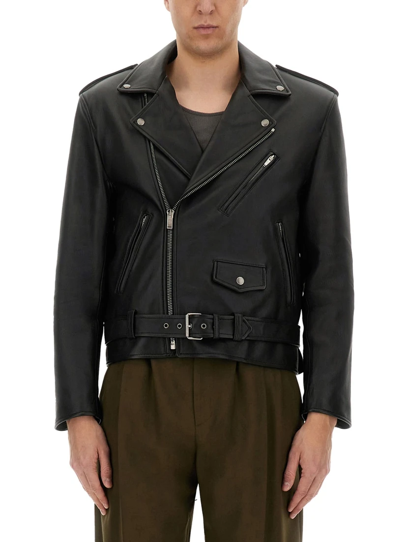 LEATHER BIKER JACKET