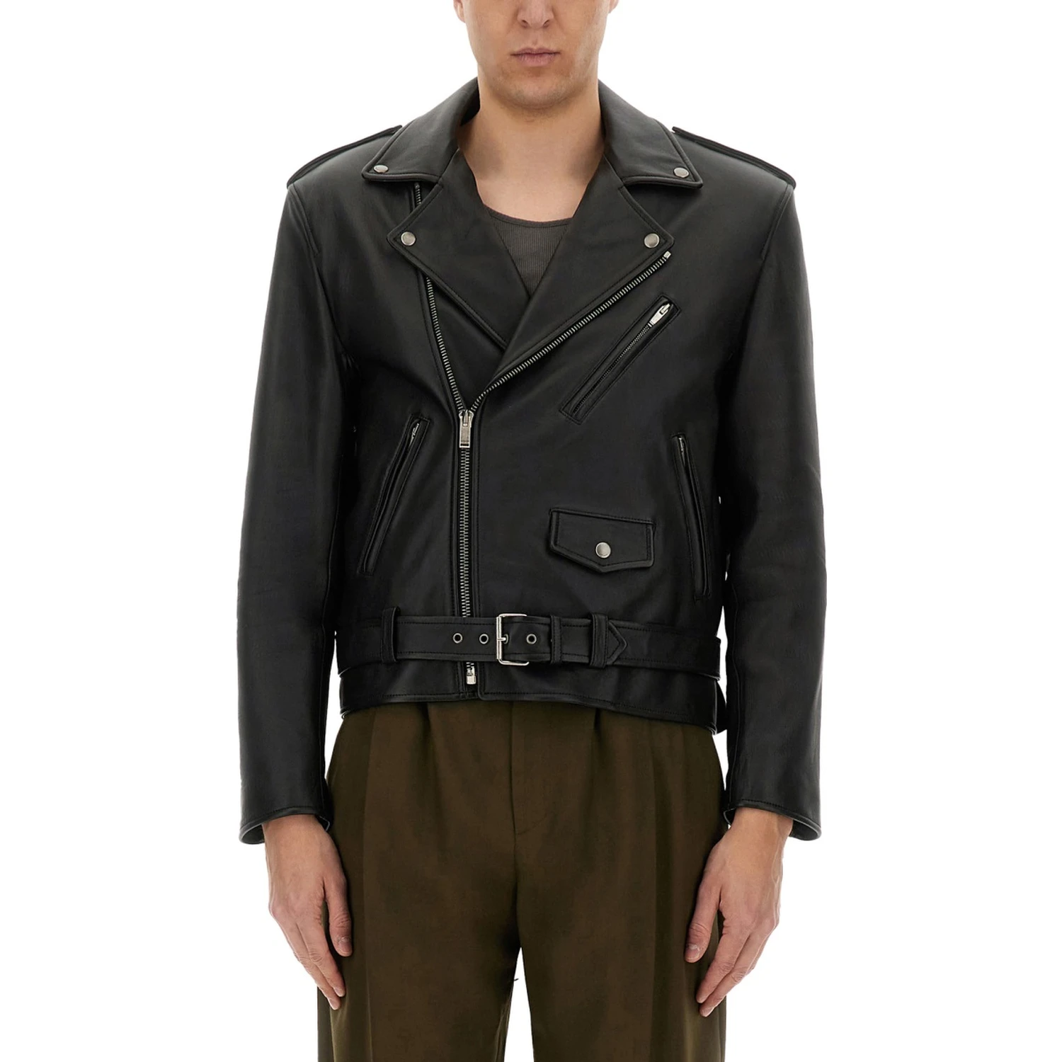 LEATHER BIKER JACKET