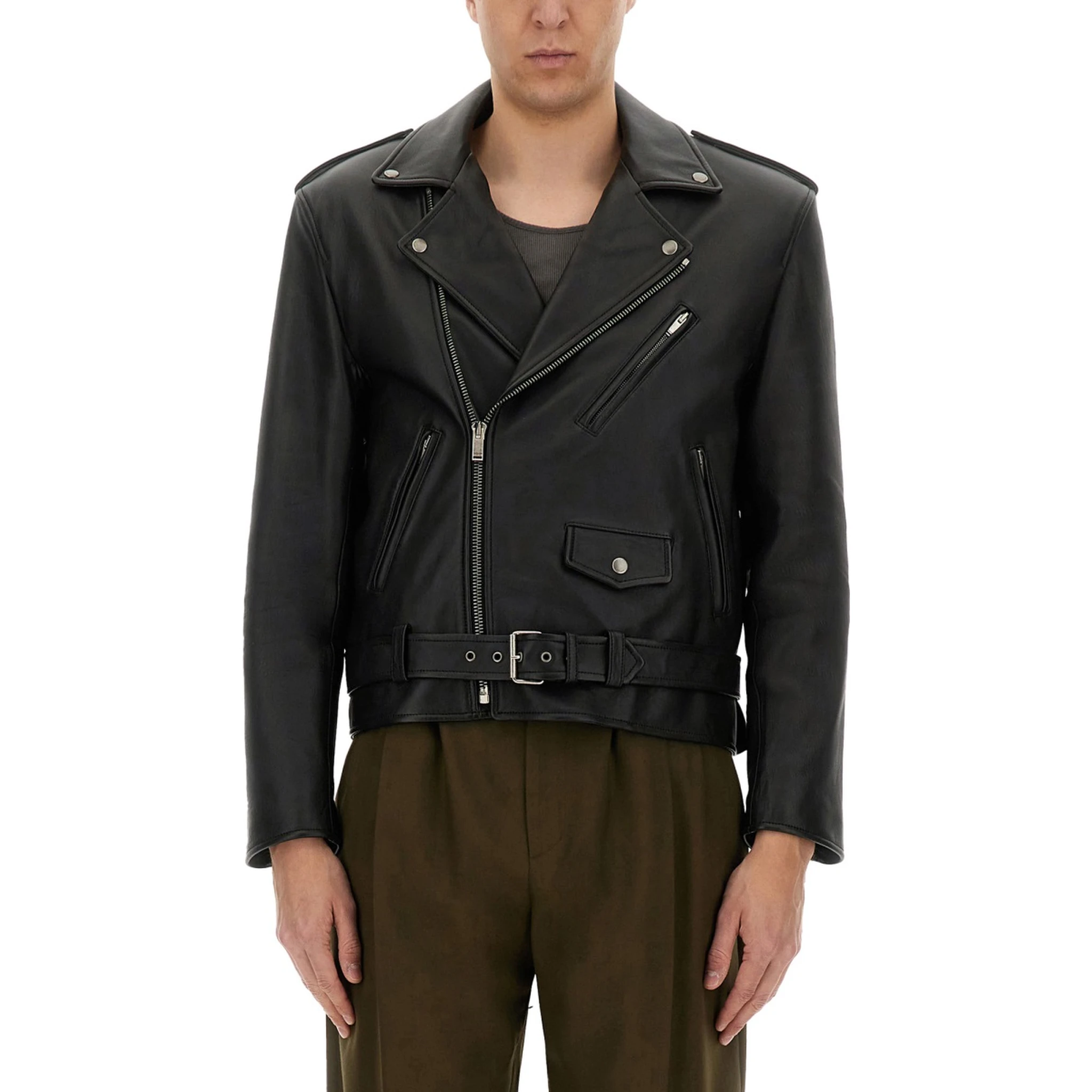 LEATHER BIKER JACKET