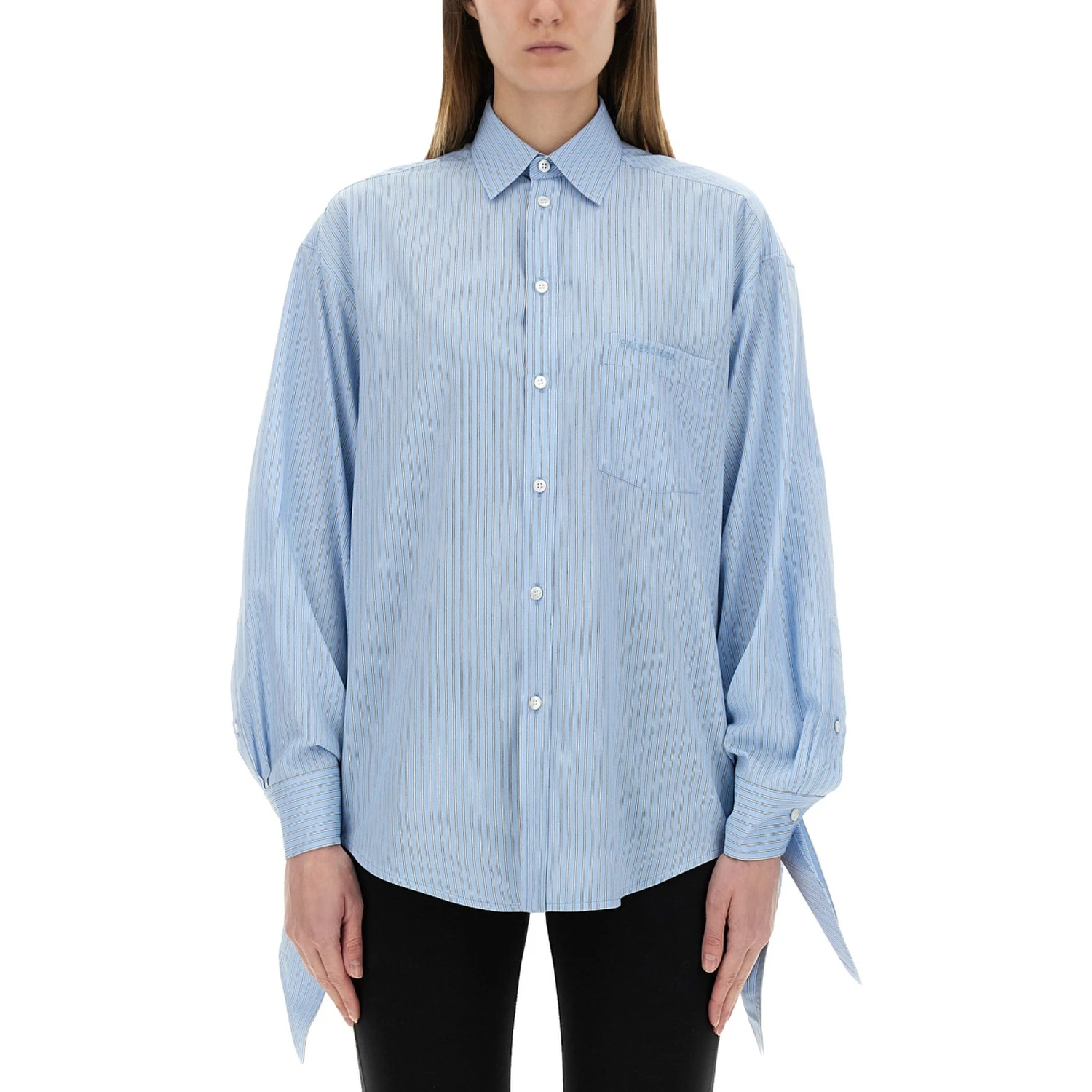 BLOUSE WITH KNOTTED CUFFS