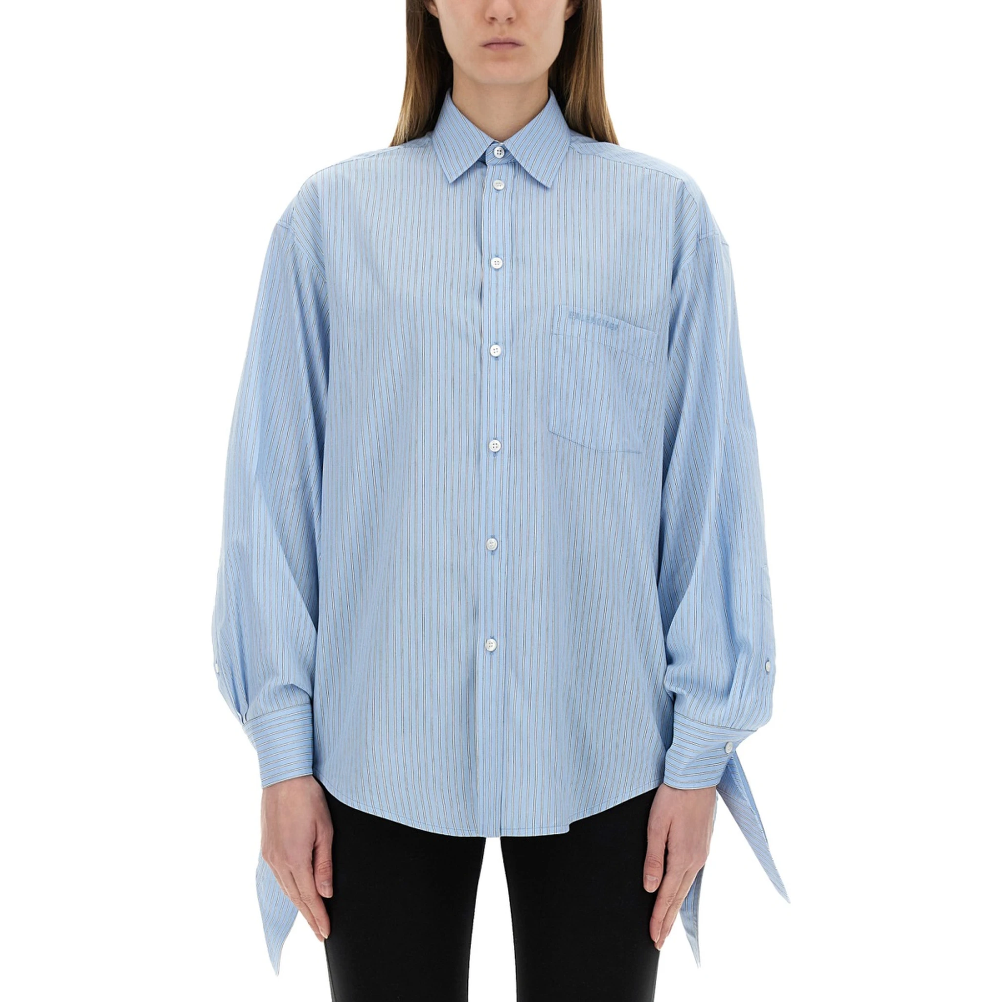BLOUSE WITH KNOTTED CUFFS