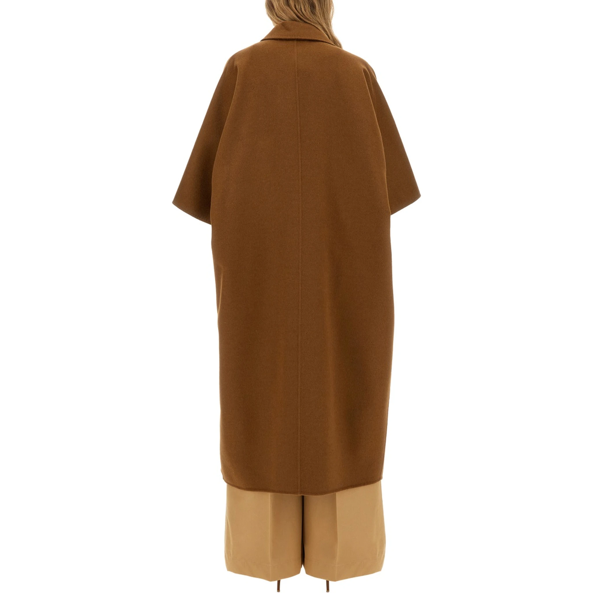 CAMEL DRAP CAPE COAT