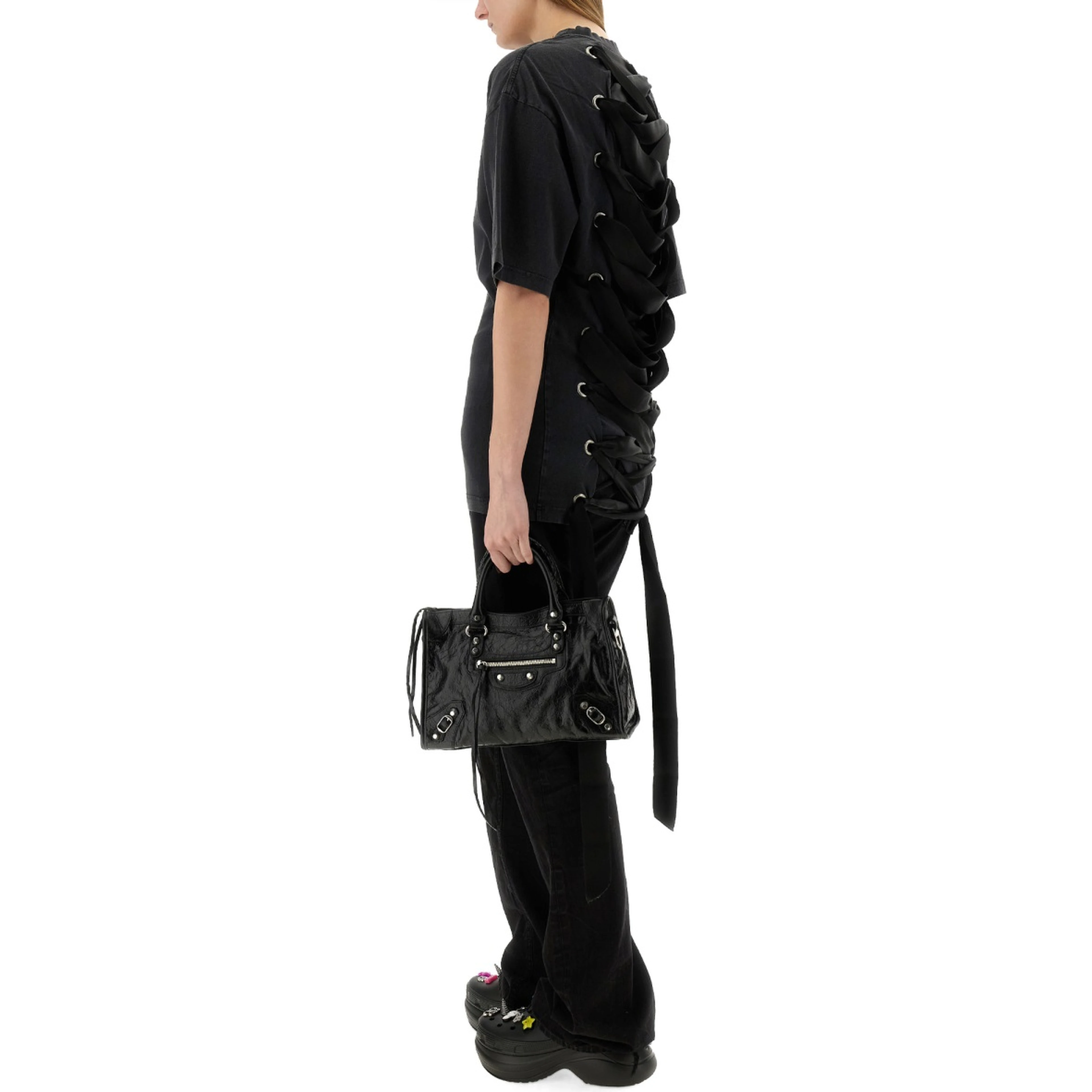 "LACE-UP" T-SHIRT