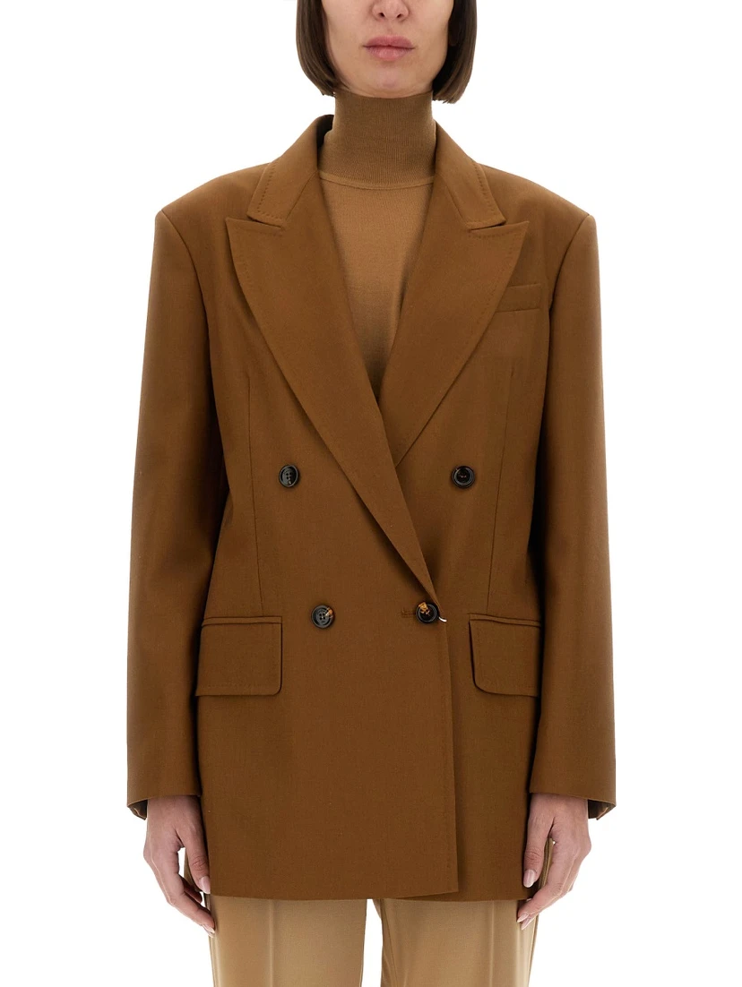 WOOL BLEND DOUBLE-BREASTED JACKET